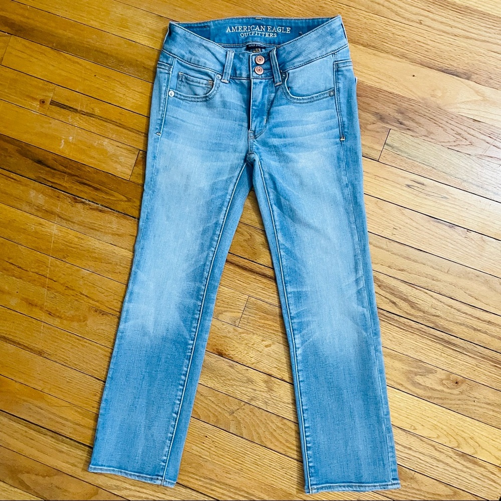 🎉4X HP🎉00 American Eagle 🦅 Artist Crop Super Stretch Jeans